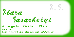 klara vasarhelyi business card